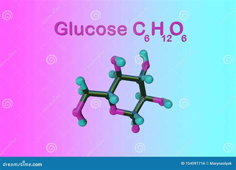 Strukturelle Chemische Formel Und Molekulares Modell Der Glukose Oder