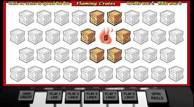 Free2WinGames.com: Flaming Crates - Turn on the AC! It's hot in here!!