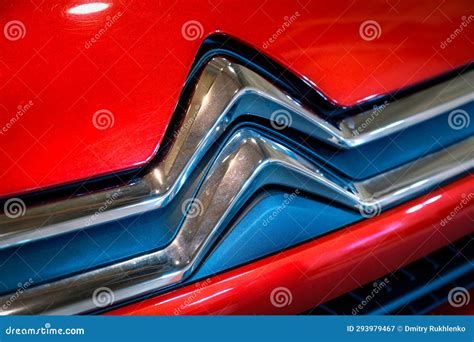 Citroen Car Logo Emblem Close Up Editorial Photography Image Of