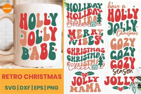 Retro Christmas Svg Quotes Bundle Graphic By Maumo Designs Creative