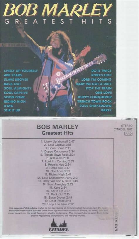 Cdbob Marley Greatest Hits Secondmusic