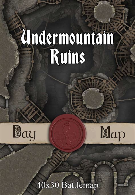 40x30 Battlemap Undermountain Ruins Seafoot Games Ruins Caverns