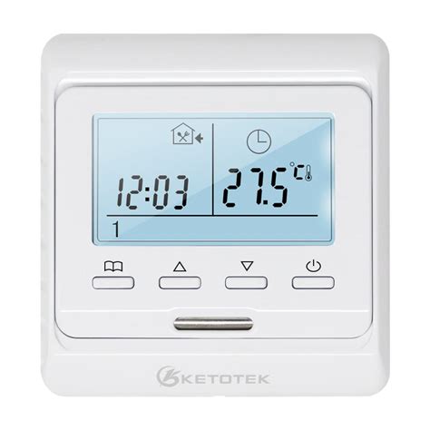 KETOTEK Programmable Thermostat Electric Underfloor Heating Sensor AC