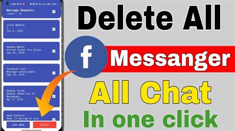 Delete All Messenger Chat In One Click Facebook Messenger All Messages Delete Kaise Kare