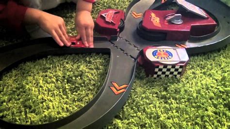 Disney Pixar Cars Lightning Fast Speedway Figure Race Track Set Youtube