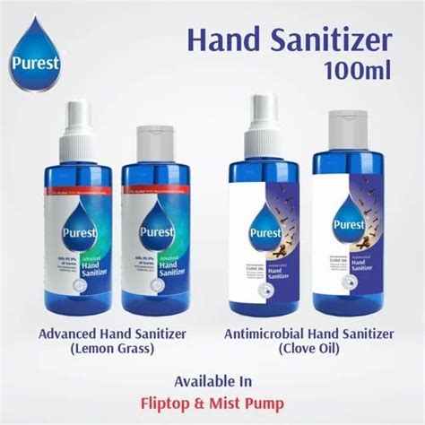 Purest Alcohol Based Hand Sanitizer 100 Ml Lemon Grass At Rs 12