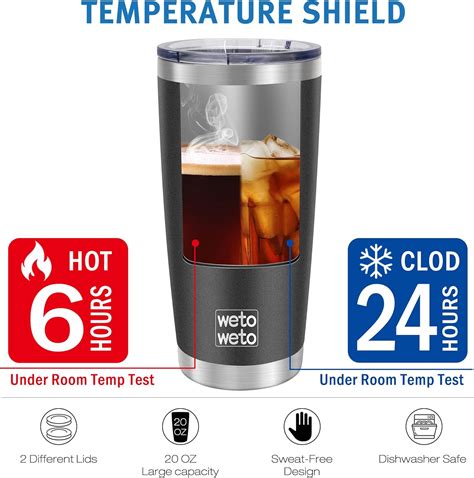 Buy Wetoweto 20oz Tumbler Stainless Steel Vacuum Insulated Coffee