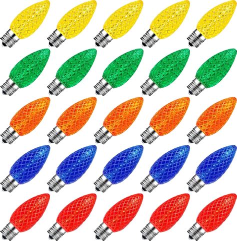50 Packs C9 Led Replacement Christmas Light Bulbs C9 Shatterproof Led