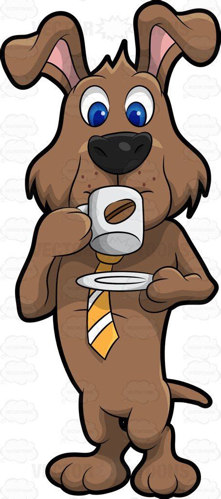 Dexter The Dog Drinking Coffee • Vector Graphics •