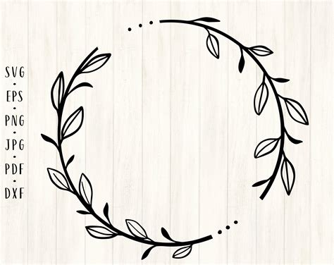 Laurel wreath svg Leaves frame svg Laurel frame svg Branch | Etsy