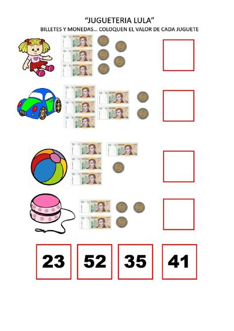 Actividades De Dinero Billetes Y Monedas