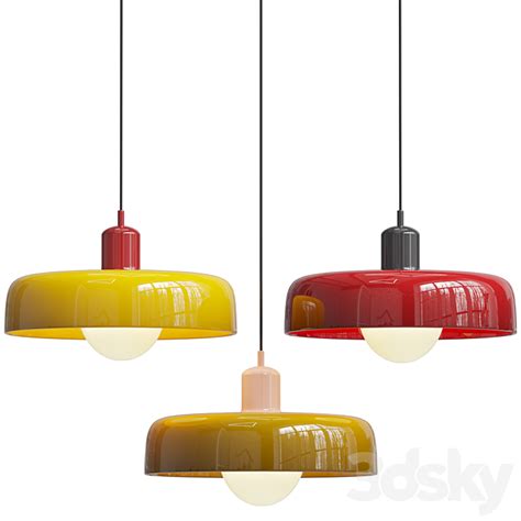 Bauhaus Stained Glass Pendant Light - Pendant light - 3D model