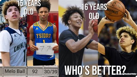 Who Is Better At 15 Years Old Ft Lamelo Ball And Mikey Williams