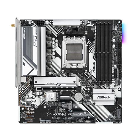 Placa Mãe Asrock A620m Pro Rs Wifi Amd Am5 Chipset A620 Matx Ddr5