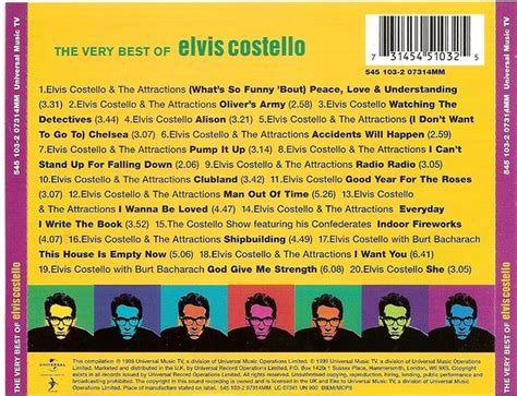 Elvis Costello Very Best Of Elvis Costello Cd Elvis Costello Cd