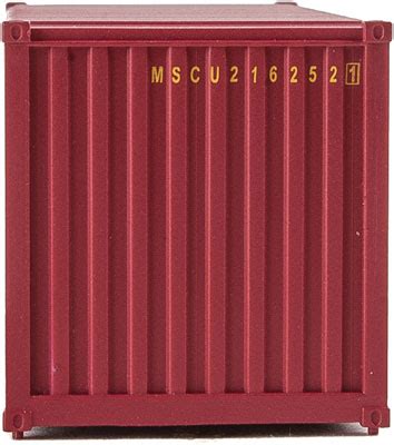 Mediterranean Shipping Co MSC HO 20 Corrugated Container Red