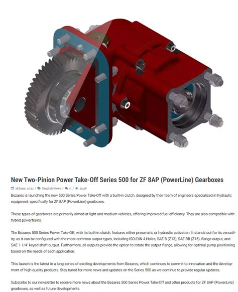 New Zf Powerline 8 Ap 1000 T Transmission Pto Available