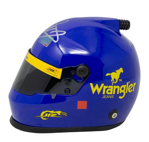 Dale Earnhardt Jr Signed Nascar Wrangler Mini Helmet Beckett Coa