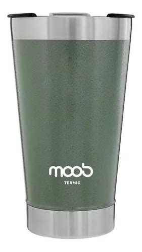 Vaso térmico Moob Green con tapa 473 ml liso MercadoLibre