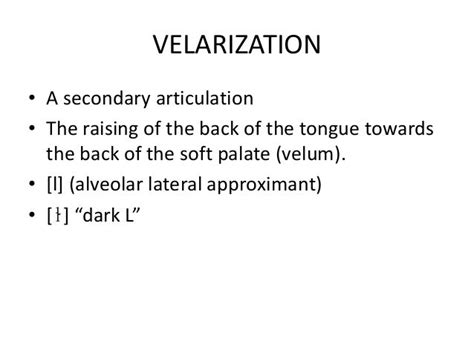 Velarization