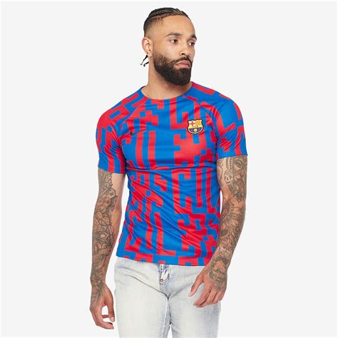 Nike Fc Barcelona Pre Match Ss Top Signal Blue Signal Blue