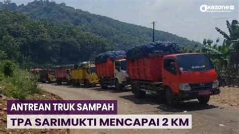 Antrean Truk Sampah Di TPA Sarimukti Sopir Harus Menginap Akibat Alat