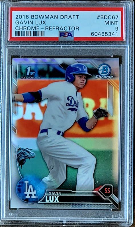 Gavin Lux Topps St Bowman Chrome Draft Refractor Psa Rookie Rc