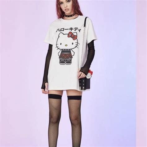 Oversized Hello Kitty Shirt From The First Dolls Depop