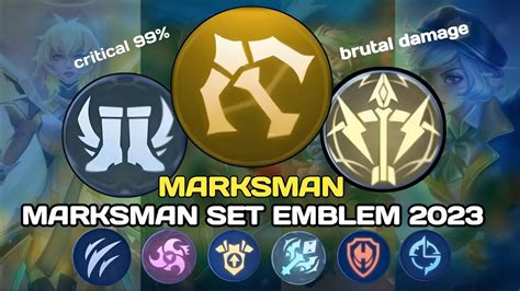 SET EMBLEM MARKSMAN EMBLEM MARKSMAN TERSAKIT Marksman Meta Emblem