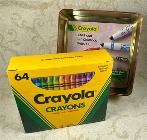 1992 Limited Collectors Edition Crayola Crayon Tin With Original