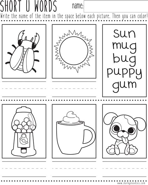 Short U Phonics Worksheets 13 Best Images Of Long And Short U Worksheet