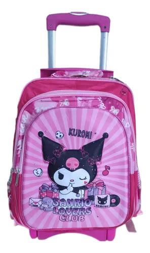 Mochila Lonchera Y Lapicera Primaria Con Ruedas Kuromi Melody Y Mas