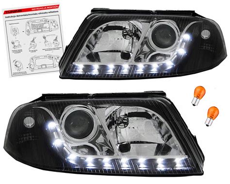 VW PASSAT B5 FL 3BG LAMPY Reflektory BLACK LED H7 CTS Tuning Diodowe