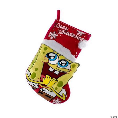 Kurt Adler Spongebob Squarepants Printed Applique Stocking 19 Inch