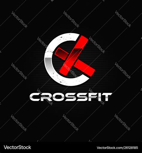 Crossfit sport logo design symbol Royalty Free Vector Image