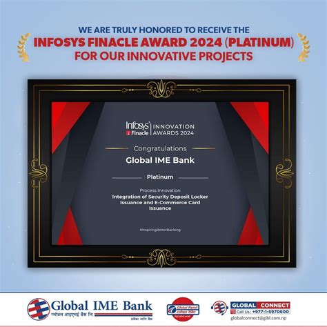 Global Ime Bank Honored With Infosys Finacle Innovation Award