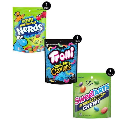 Buy Trolli Sour Brite Crawlers Nerds Sour Big Chewy And Sweetarts