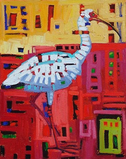 Ibis In Red By Ren Wiley Bright Colors Art Painting Gallery Artwork