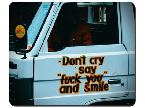 Dont cry say fuck you and smile Podkładka pod myszkę Kazimierz Pawłowski