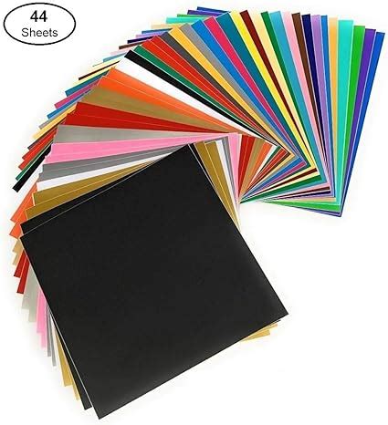 Amazon.com: Permanent Adhesive Vinyl Sheets for Cricut - 44 Pack, 12 ...