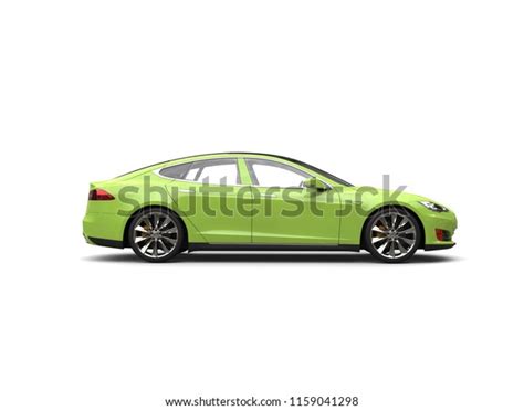 Fresh Lime Green Electric Sports Car Stock Illustration 1159041298 ...