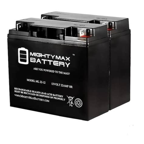 Mighty Max Battery 12v 22ah Battery For Golden Literider Ptc Envy Model Gp162 2 Pack