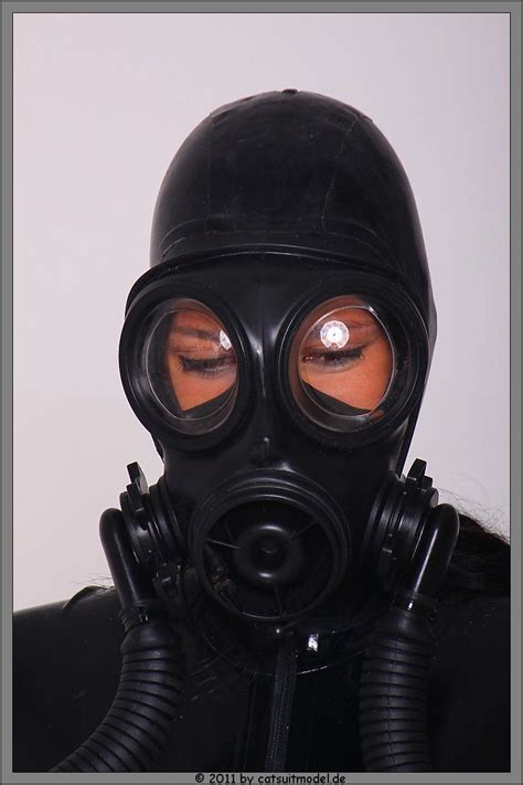 Rubber Catsuit Latex Catsuit Heavy Rubber Black Rubber Scuba Diving Pictures Gas Mask Girl