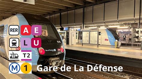 Gare de La Défense Grande Arche RER A et E Ligne L et U T2 et Métro