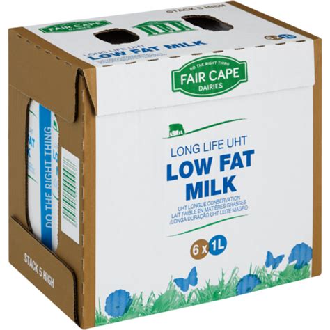 Fair Cape Dairies Ecofresh Uht Long Life Low Fat Milk 6 X 1l Long