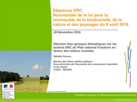 Séquence Erc Plan National D`actions En Faveur Des Milieux