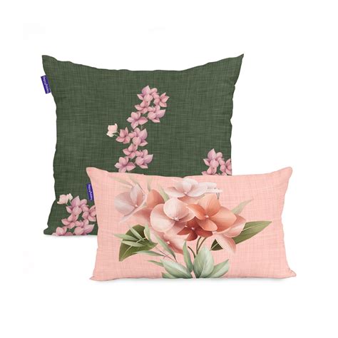 Summer Floral Housse De Coussin 50x50 50x30 Cm Leroy Merlin