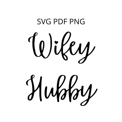 Wifey Svg Hubby Wifey Svg Wifey Hubby Svg Husband And Wife Etsy