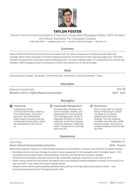 Internal Communications Resume Examples Guide For