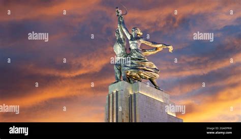 Famous Soviet Monument Rabochiy I Kolkhoznitsa Worker And Kolkhoz